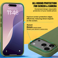 Funda Magnética Protectora a Prueba de Golpes de Tela Tecnológica para iPhone 18 17 16 15 14 Pro Pro Max, Venta al Por Mayor