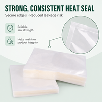 Rouleau de sacs sous vide PA/PE de qualité alimentaire, de remplacement, 7 couches, en nylon coextrudé, lisse, 240 microns, avec encoche de déchirement, thermosoudable, OEM