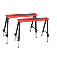 Support de scie en acier pliant établi à chevalet en métal support de banc de travail de cheval de scie Portable pour le travail du bois