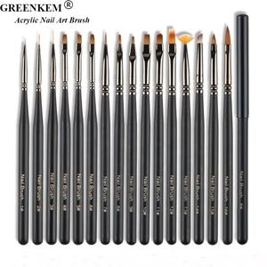 1 pz/lotto Nail Art pennelli per linee Manicure pittura penna nera Striper Daisy Gel smalto smalto per unghie acrilico pennello - Product Image 1