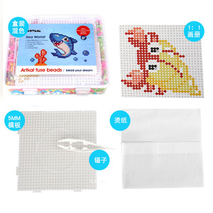 5000 pièces forme de <span class=keywords><strong>dinosaure</strong></span> 5mm perles fusibles multi-couleurs bricolage à la main perles thermofusibles en plastique boîte Perler <span class=keywords><strong>Hama</strong></span> perles ensemble pour enfants - Product Image 4