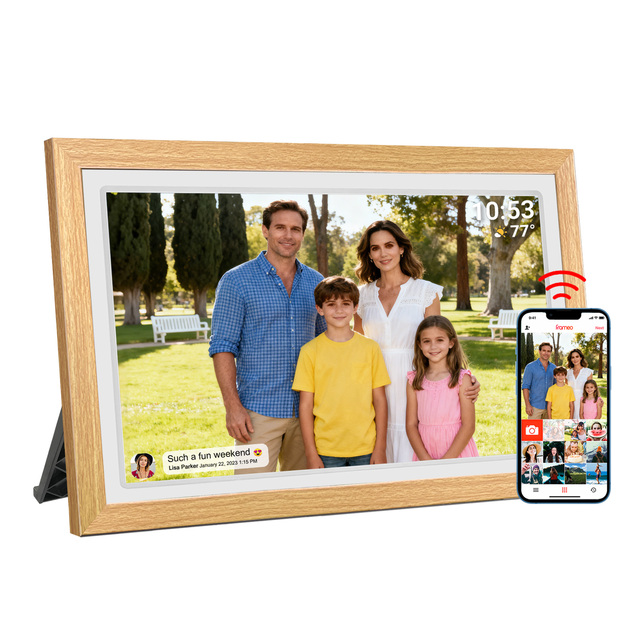 32GB FRAMEO Digital Photo Frame, 21.5-Inch Large WiFi Digital Picture Frame with IPS Screen, Wall Mount Easy Share Photos/Videos