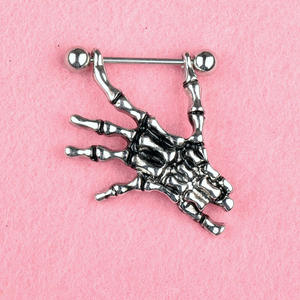 Nique lack Kull Piercing ewelry para pple ipple y Elly tton utton con Tuand-Shaped TUDS - Product Image 4