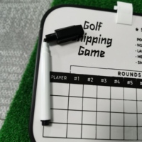 Tableau de scores de golf portable en plastique double face effaçable à sec, réutilisable pour 9 tours, idéal pour les tournois et l'entraînement