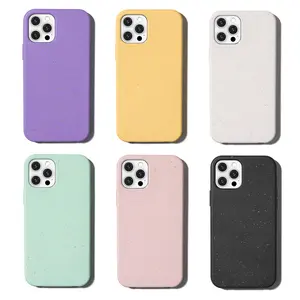 Biologisch Afbreekbaar Mobiele Telefoon Cover Voor Iphone Gerecycled Tarwe Stro Milieuvriendelijk Mobiele Telefoon Case