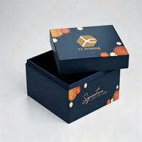 Boîtes cadeaux élégantes personnalisées avec couvercle amovible, couvercle et base, emballage cadeau en 2 pièces, boîte en papier rigide avec mousse EVA en velours