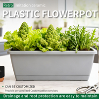 Pots de plantes carrés en PP à arrosage automatique, grande taille, 10,97 L, trou de drainage, design minimaliste durable, pour sol, bureau, maison, extérieur/intérieur