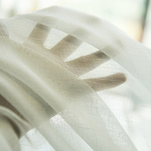 52*84 <span class=keywords><strong>inch</strong></span> Kích thước màu sắc rắn Linen nhìn Polyester Sheer Voile vải rèm cửa - Product Image 4