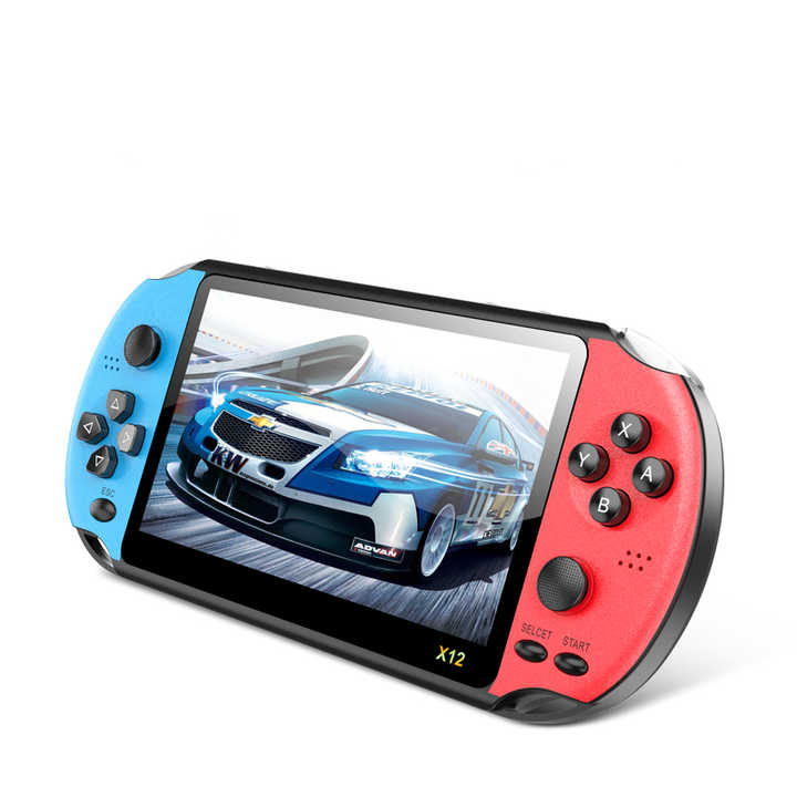 Newest Support TFcard X12 Handheld Game Player Retro Games Video Retro Game Console 5.1 inch Screen