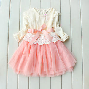 Vestidos de Tul con Encaje para Niñas, Manga Larga, Moda 2017 - Product Image 4