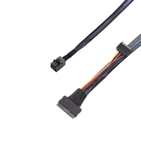 Kabel Adaptor Konektor SFF-8643 ke U2 (SFF-8639) 80CM NVMe SAS untuk SSD Komputer dengan Selubung Nilon/PVC/Plastik