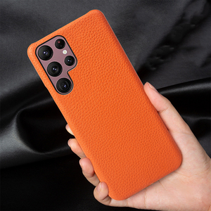 Tốt Nhất Bán Pebble Da Chính Hãng Bìa Trường Hợp Da Thật Thời Trang Trường Hợp Điện Thoại Đối Với Samsung Galaxy S23 Siêu - Product Image 1