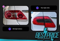 YBJ accesorios de coche luz trasera para Corolla Altis 2011-2013 LED DRL señal freno marcha atrás luz trasera