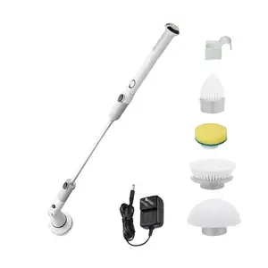 Toptan scrubber banyo kolu-Elektrikli sıkma tuvalet zemin scrubber temizleme fırçası akülü tuvalet scrubber