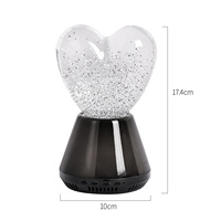 Veilleuse LED scintillante à changement de couleur RVB avec contrôle musical et sonore, avec abat-jour en forme de cœur, cadeau original pour enfant