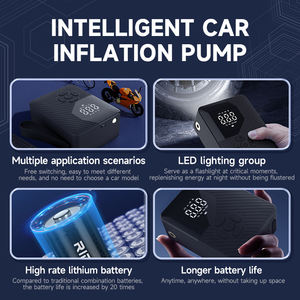 2025 <span class=keywords><strong>Amazon</strong></span> último modelo Mini bomba de coche equipo de emergencia iluminación 12V bomba de inflado de neumáticos recargable 150psi multifuncional - Product Image 4