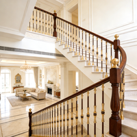 Ventes d'usine : Spindles de balcon et rampes d'escalier en alliage aluminium-magnésium de haute qualité pour la décoration intérieure de villas et appartements