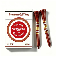 Support de logo personnalisé en plastique ou bambou pour tee de golf, boîte à cigarettes en plastique ou bois, emballage en vrac pour marqueurs