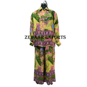All Over Printed Premium <b>Women's</b> Sleepwear <b>Pyjama</b> Set Soft Fabric Lightweight Pajama Set - Product Image 3