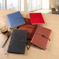 Carnet de notes personnalisé avec logo, organisateur, couverture rigide en PVC/PP, en tissu, avec couverture en cuir, reliure spirale à feuilles mobiles, journal d'écriture