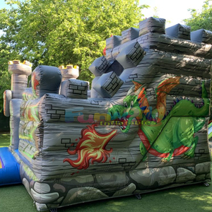 Castillo inflable con tobogán, tipo caballero, de calidad comercial, combo de castillos inflables. - Product Image 4