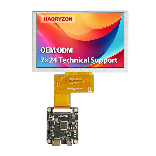 HAORYZON Sunlight Readable OEM 5 Inch Capacitive Touch LCD Module With Driver Board for Intelligent Central Control Screen