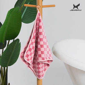 Toalla a cuadros Jiemeirui de 32x70 cm, de microfibra suave y absorbente, para la cara y el baño, para niños y adultos. - Product Image 5