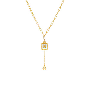 Senza dissolvenza <span class=keywords><strong>di</strong></span> lusso placcato oro reale squisita collana in acciaio al titanio versatile moda donna fiocco catena catena - Product Image 5