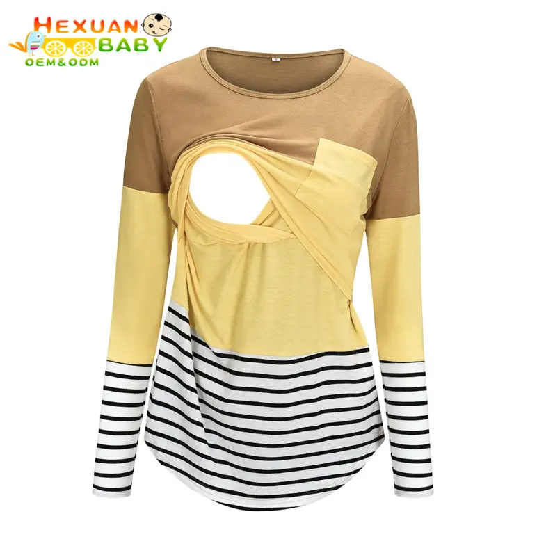 Dames 2023 Herfst Kraamverzorgende Tops T-Shirts Borstvoeding Kleding Met Lange Mouwen