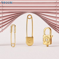 Fermoir à gâchette multi-usages VFOOK Findings pour bijoux fins pour femmes, anti-ternissement, en or massif 18 carats, pour service personnalisé