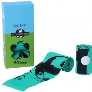 Custom Eco-Friendly Dog Poo <b>Bags</b> Multiple Sizes and Colors Biodegradable Cornstarch <b>Compostable</b> Plastic Waste Poop <b>Bags</b> - Product Image 1