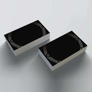 Biglietto da visita personalizzato stampa di biglietti da visita in rilievo nero di lusso con stampa in lamina d'oro grazie ai tuoi biglietti - Product Image 2