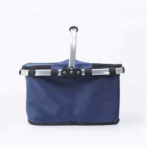 Panier de courses pliable portable, sac de pique-nique en tissu léger, isotherme, pliable, panier de courses pour pique-nique avec poignées - Product Image 6