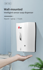 Distributeur automatique <span class=keywords><strong>de</strong></span> savon liquide sans contact SBF pour <span class=keywords><strong>salle</strong></span> <span class=keywords><strong>de</strong></span> <span class=keywords><strong>bain</strong></span> d'hôtel, 1000 ml, mural, à capteur, en ABS, alimenté par piles - Product Image 3