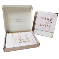 Agenda Espiral Personalizada A5 Sin Fecha con Tapa Dura para Maquilladores, con Caja Corrugada y Bolígrafo