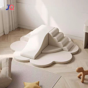 Ensemble de terrain de jeu souple d'intérieur bleu blanc personnalisé en usine équipement de jeu doux pour bébé-Château gonflable fosse à balles pour l'extérieur - Product Image 4