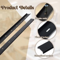 Support en acier profilé en C pour table, renfort métallique dissimulé, épaississeur pour plateau de table en bois massif, bricolage de meubles en bois