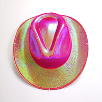 All'ingrosso moda colorata Glitter atmosfera LED cappelli da Cowboy adatti per matrimoni carnevali cappelli di Halloween
