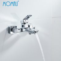Robinet de baignoire Momali Factory à poignée unique avec eau chaude et froide, mitigeur de douche mural apparent, robinet de lavabo