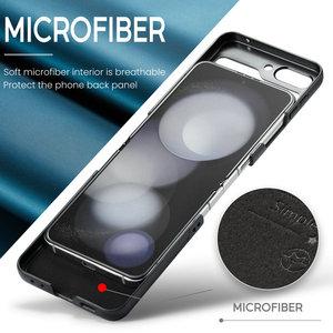 CaseMe Nuevas llegadas <span class=keywords><strong>2023</strong></span> para Samsung Galaxy Z Flip 5 Case Business Luxury Style PU Leather Back para Samsung Z Flip 5 4 3 Cover - Product Image 4