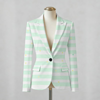 Blazer Rajut Wanita Model Terbaru Musim Semi Gugur, Setelan Bisnis Custom, Jaket Motif Natal Kancing Tunggal, Pakaian Grosir