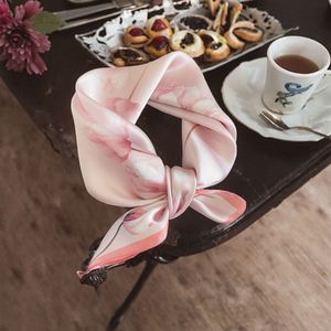 Spring Girls Small Square Neck Tie 53*53Cm Head Wrap Women Handkerchief Scarf - Product Image 3