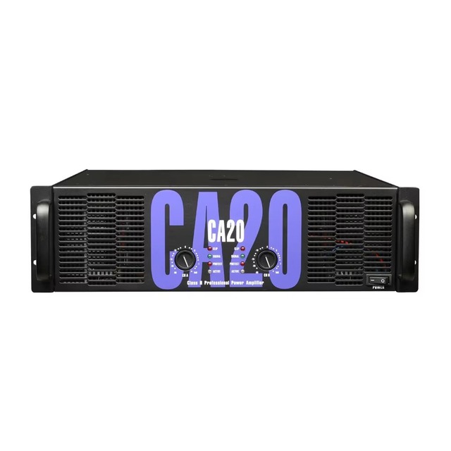 CA20 8/4 Ohm Impedance Metal Shell Class /H 3U 2-Channel 1500W Professional Outdoor Power Amplifier for DJs Passive Design
