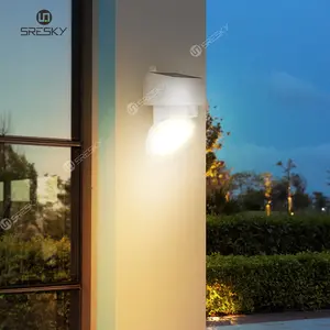 Luzes solares de jardim, design giratório flexível, iluminação de alto brilho para uso ao ar livre