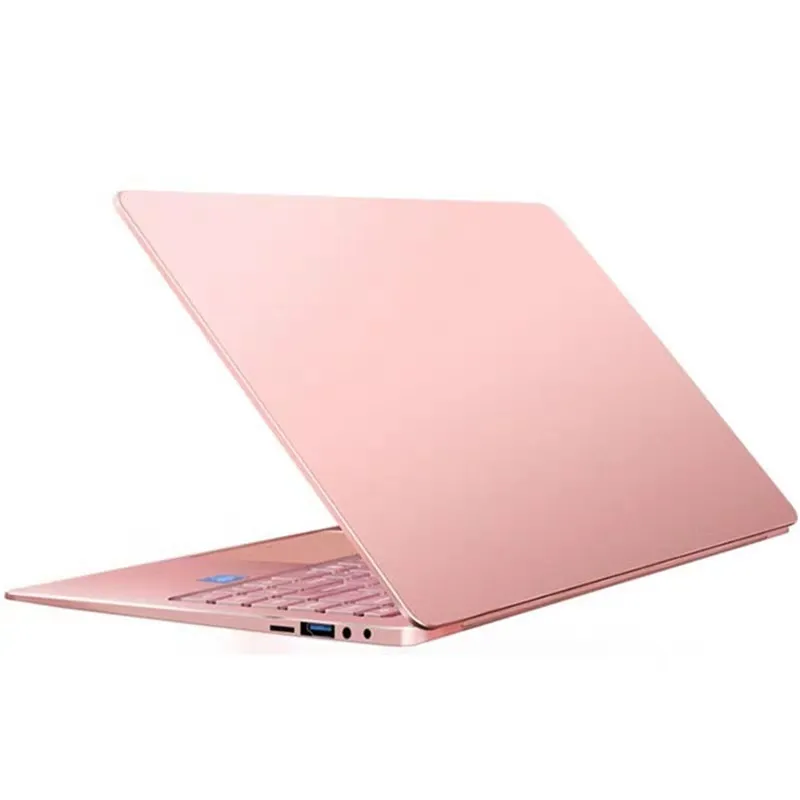 แล็ปท็อปแบบพกพา14นิ้วมินิพีซีแล็ปท็อปสีชมพู Intel Celeron J4125โน๊ตบุ๊ค