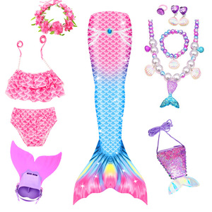 Nuevo Diseño de Disfraz de Baño de Sirena Vestido de <span class=keywords><strong>Princesa</strong></span> Sirena Multicolor para Adultos y Niñas con Cola de Sirena para Nadar - Product Image 6