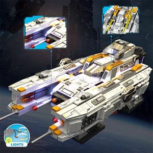 Reobrix 788 Space Fighter Star Battleship Artillery Escort Warship (966 pièces) Modèle de navire de guerre militaire en blocs de construction pour enfants - Product Image 5