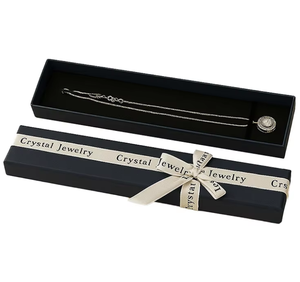 Caja de Joyería de Terciopelo Moderna y Lujosa, Rectangular, con Lazo de Seda, para Collares, Regalo para Damas de Honor de Boda - Product Image 4