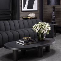 Meubles de salon de style classique, style extravagant, canapé en bois de mahogany massif, table basse
