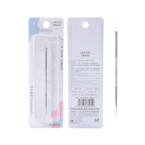 Lmltop เข็มกดสิว สแตนเลสสตีล หัวคู่ ปลายละเอียด สำหรับใบหน้า สิวหัวดำ สิวอักเสบ เครื่องมือรักษา B070 - Product Image 2